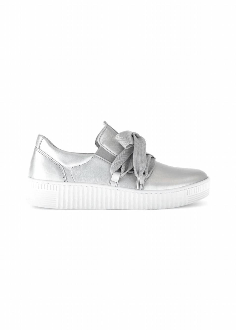 NEW GABOR women's lacey sneaker in silver